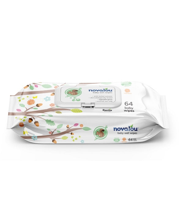 NOVALOU BABY LINGETTES 64 Pieces