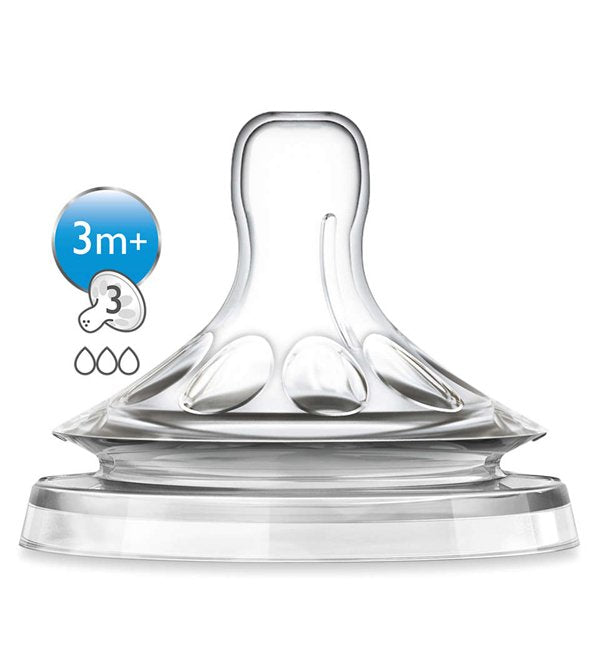 Avent - SCF653/27 - Tétine Natural 3 mois et + (Débit Moyen)