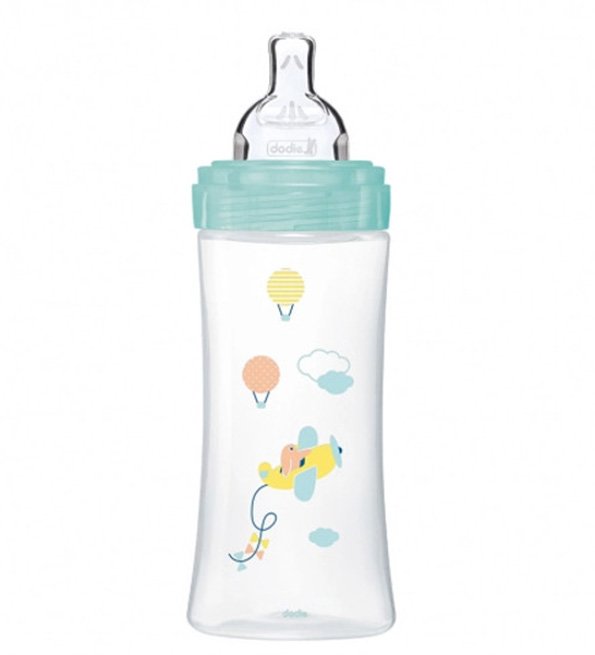 Dodie Biberon senstation+ Tétine plate 330ml +6m Air