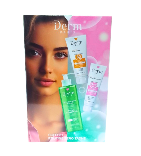 IDerm Coffret Routine Zero Tache Gel Intense+Creme depigmentante+Ecran