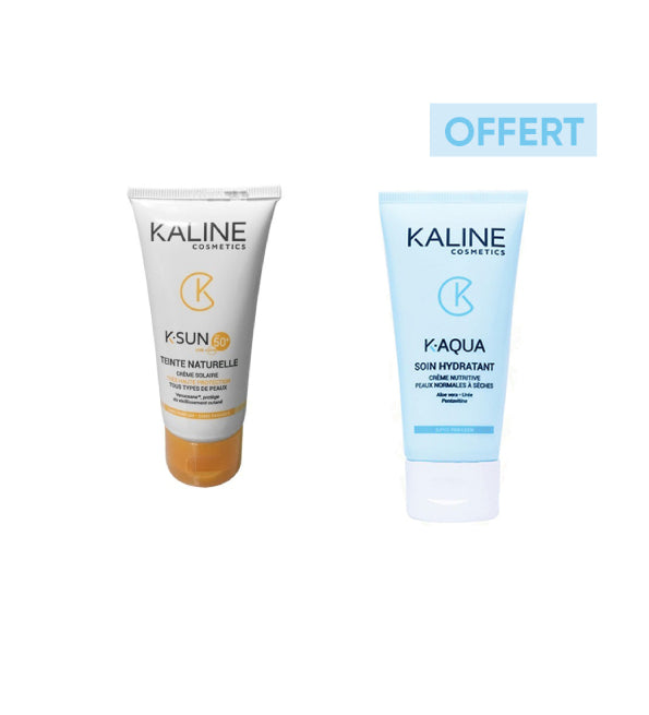 Kaline Ecran teinte 50+ + k-aqua soin hydratant pack