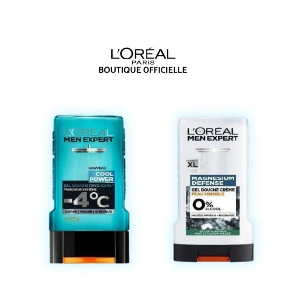 L'Oreal Paris 2 X Gel Douche Magnesium 300ml Pack