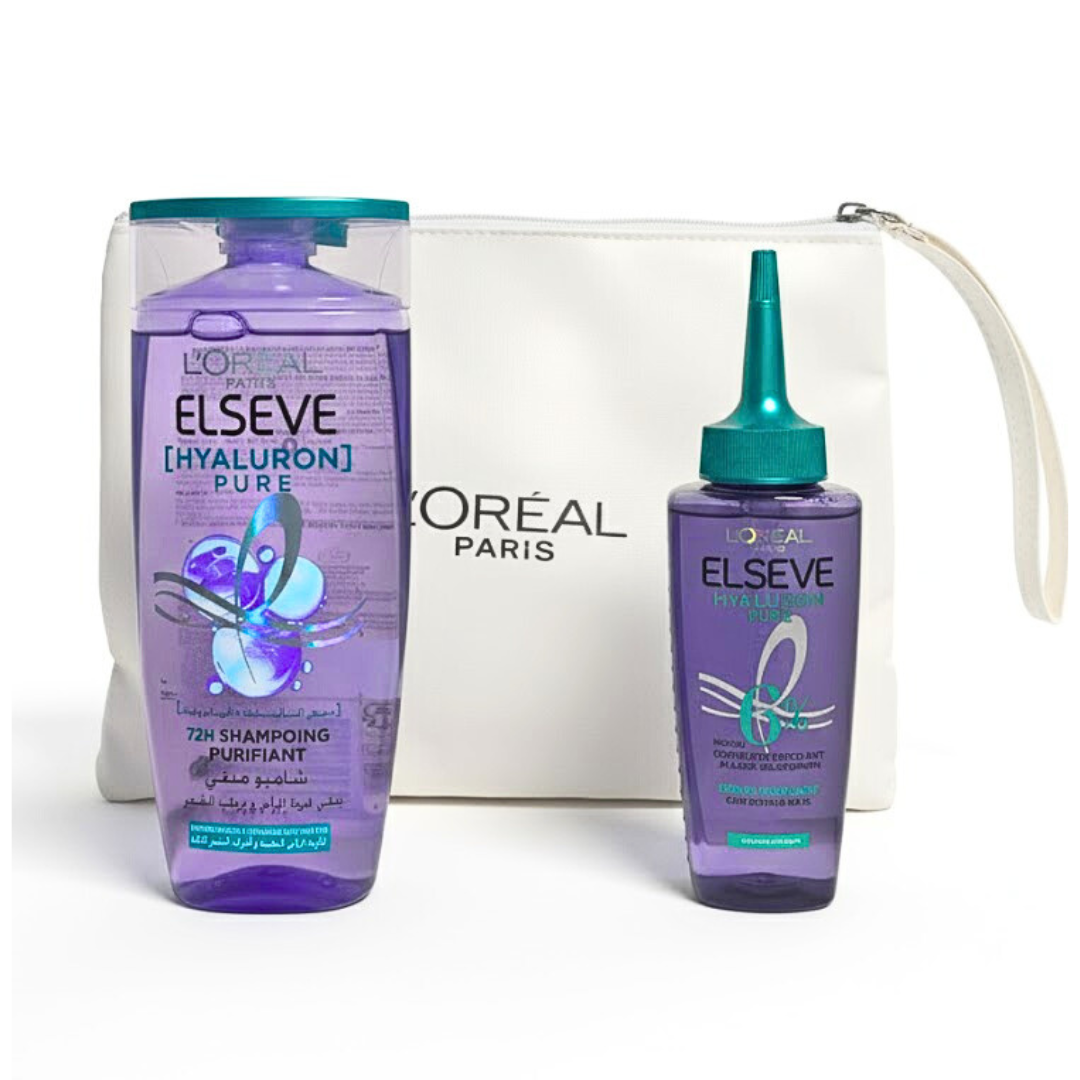 L'Oreal Paris Elseve Serum Hyaluron+Shampoing Hyaluron 200ml+Trousse Blanche Pack