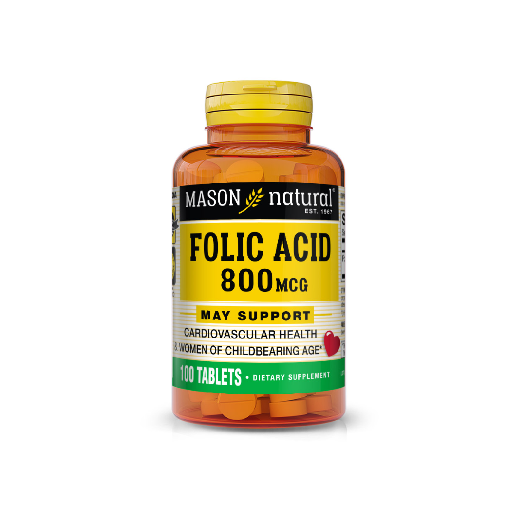 Mason Natural Folic Acid 800mg 100 Tablets