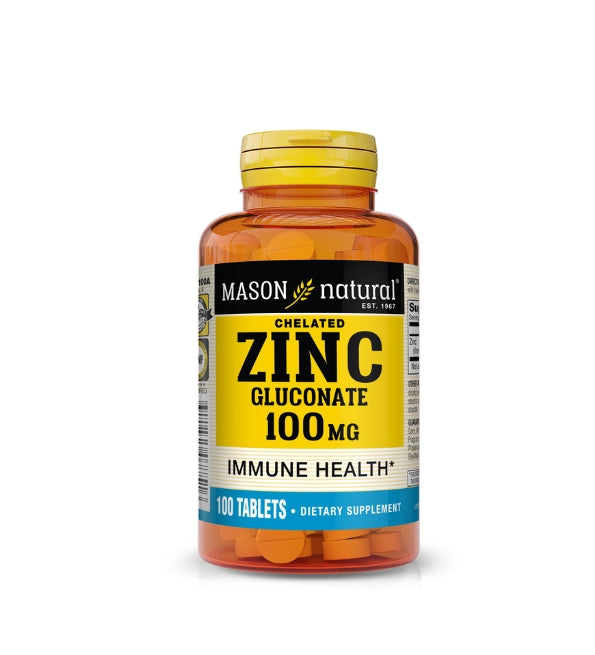 Mason Natural Zinc Gluconate 100 Tablets