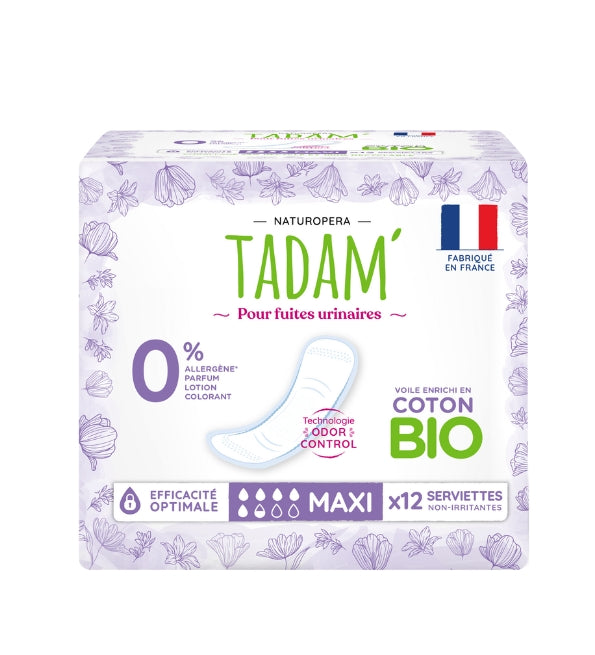 TADAM SERVIETTES FUITES URINAIRES MAXI X 12
