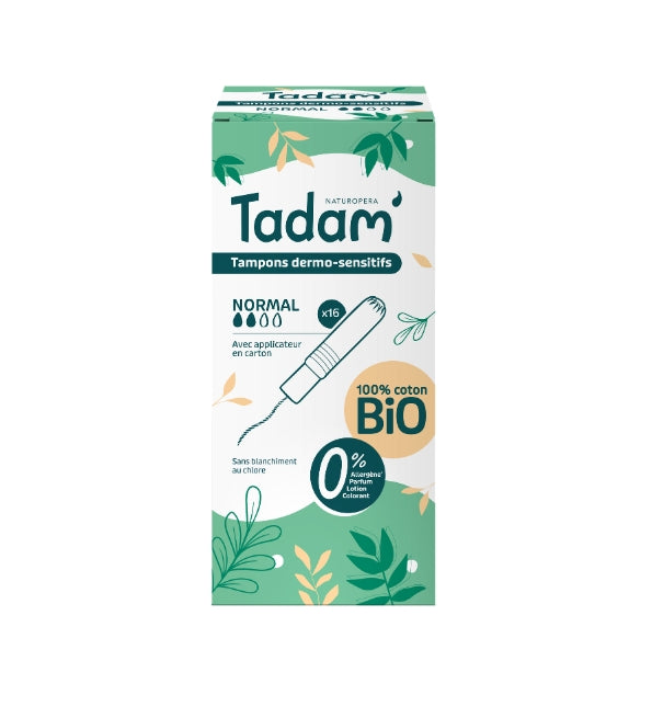 TADAM’ TAMPONS DERMO-SENSITIFS AVEC APPLICATEUR NORMAL X16