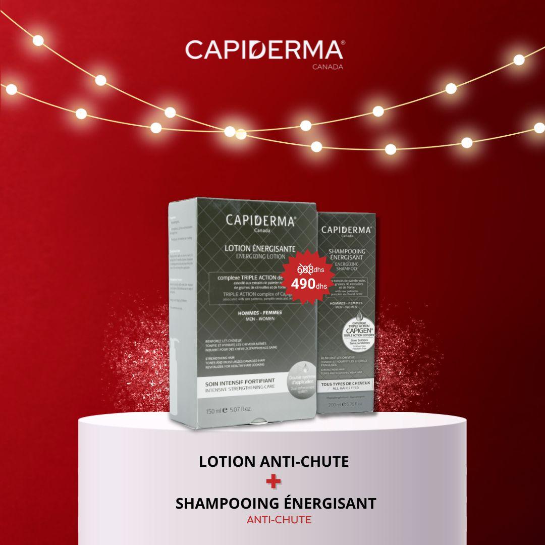 Capiderma - Lotion soin intensif anti-chute - 150 ml = Shampooing Anti-chute 200ml Offert