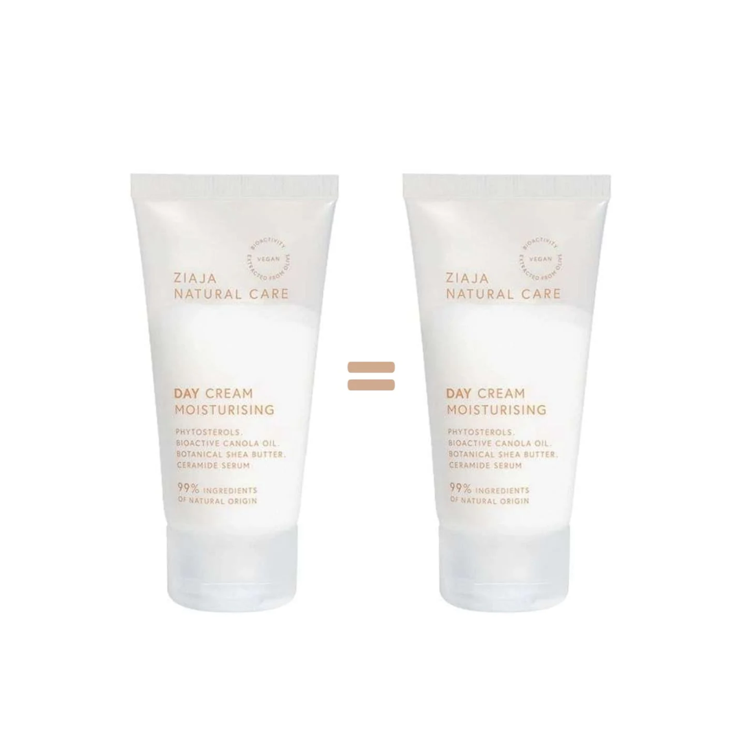 Ziaja Natural Care Creme Hydratante de Jour 2x50ml Pack