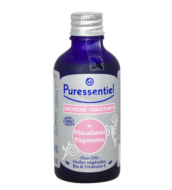 Puressentiel Duo-oils Grossesse & Vergetures Macadamia/Pâquerette Huiles Végétales Bio 50 ml