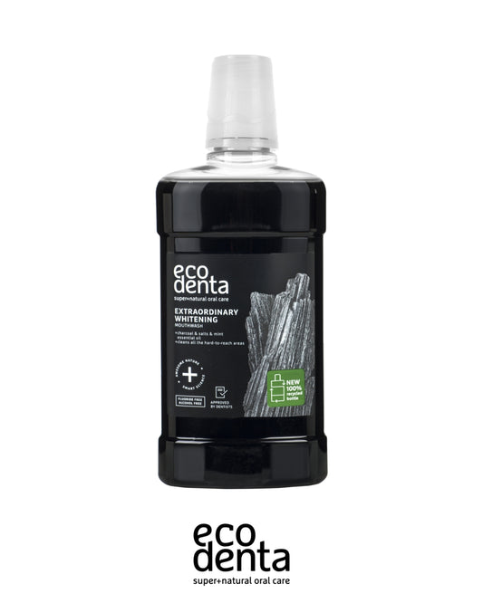 ECODENTA Bain de Bouche Blanchissant au Charbon Actif 500ml
