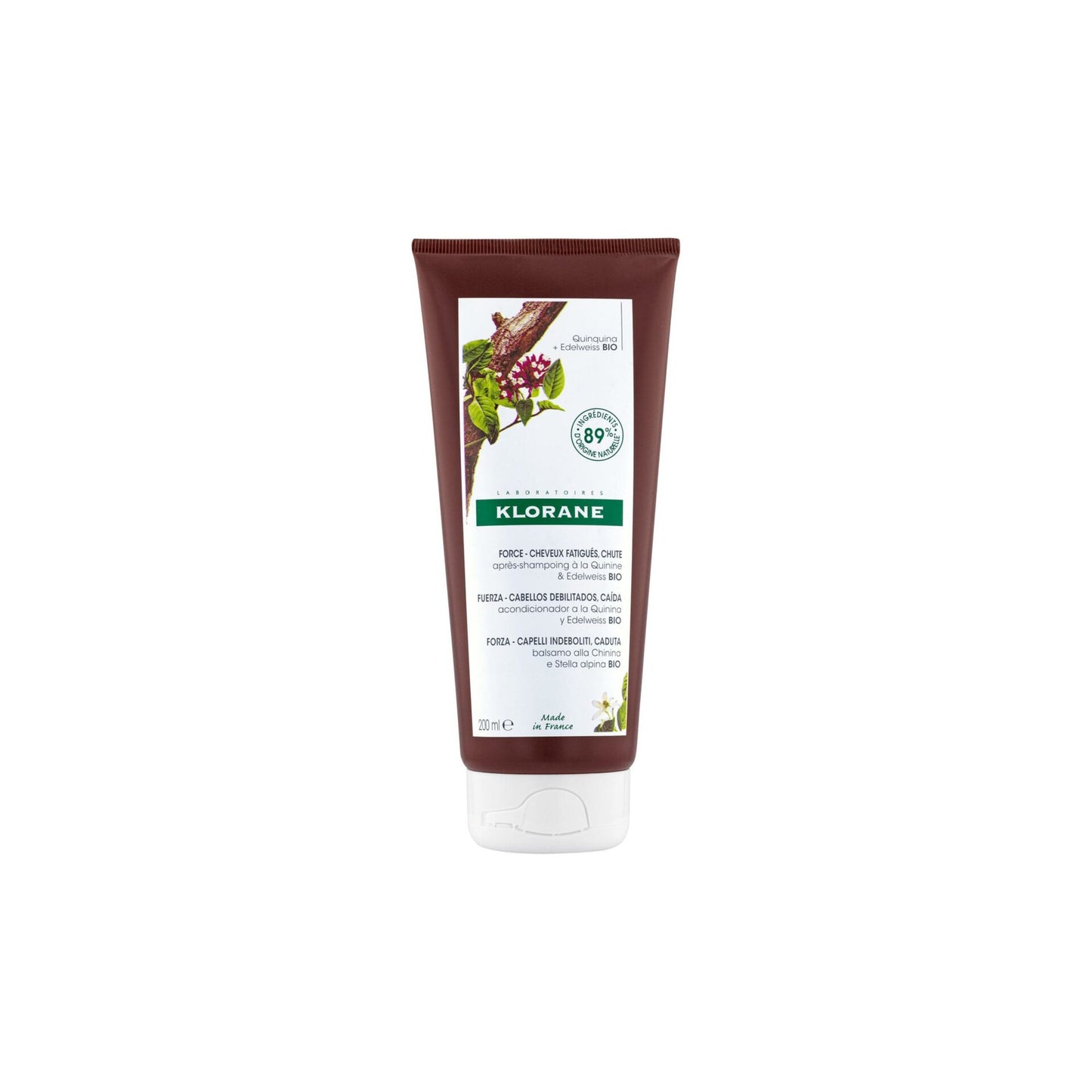 Klorane - Après-shampoing à la Quinine &amp; Edelweiss BIO - Chute de cheveux, cheveux fatigués