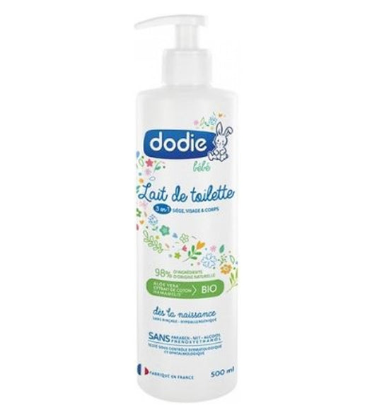 Dodie - Lait de toilette 3 en 1 flacon Pompe - 500 ml