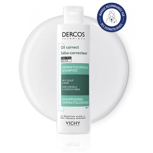 Vichy Dercos Shampoing Traitant Sébo-Correcteur Cheveux Gras | 200ml