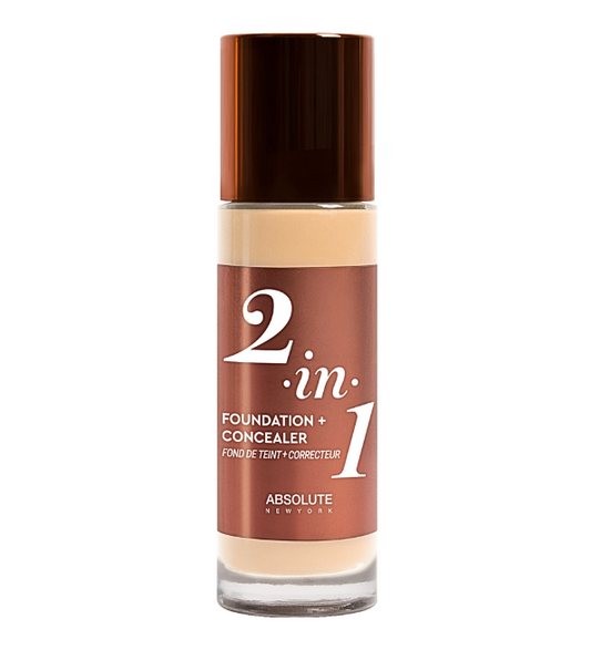Absolute New York  2in1 Foundation & Concealer Cool Porcelain 35ml