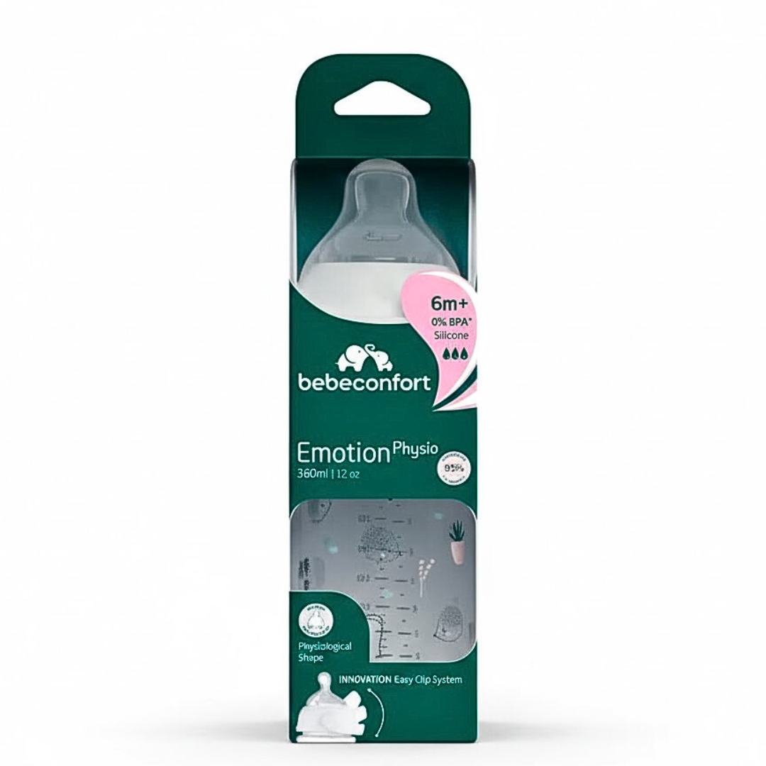 Bebe Confort Biberon Emotion Physio PP +6m 360ml Blanc Urban Garden