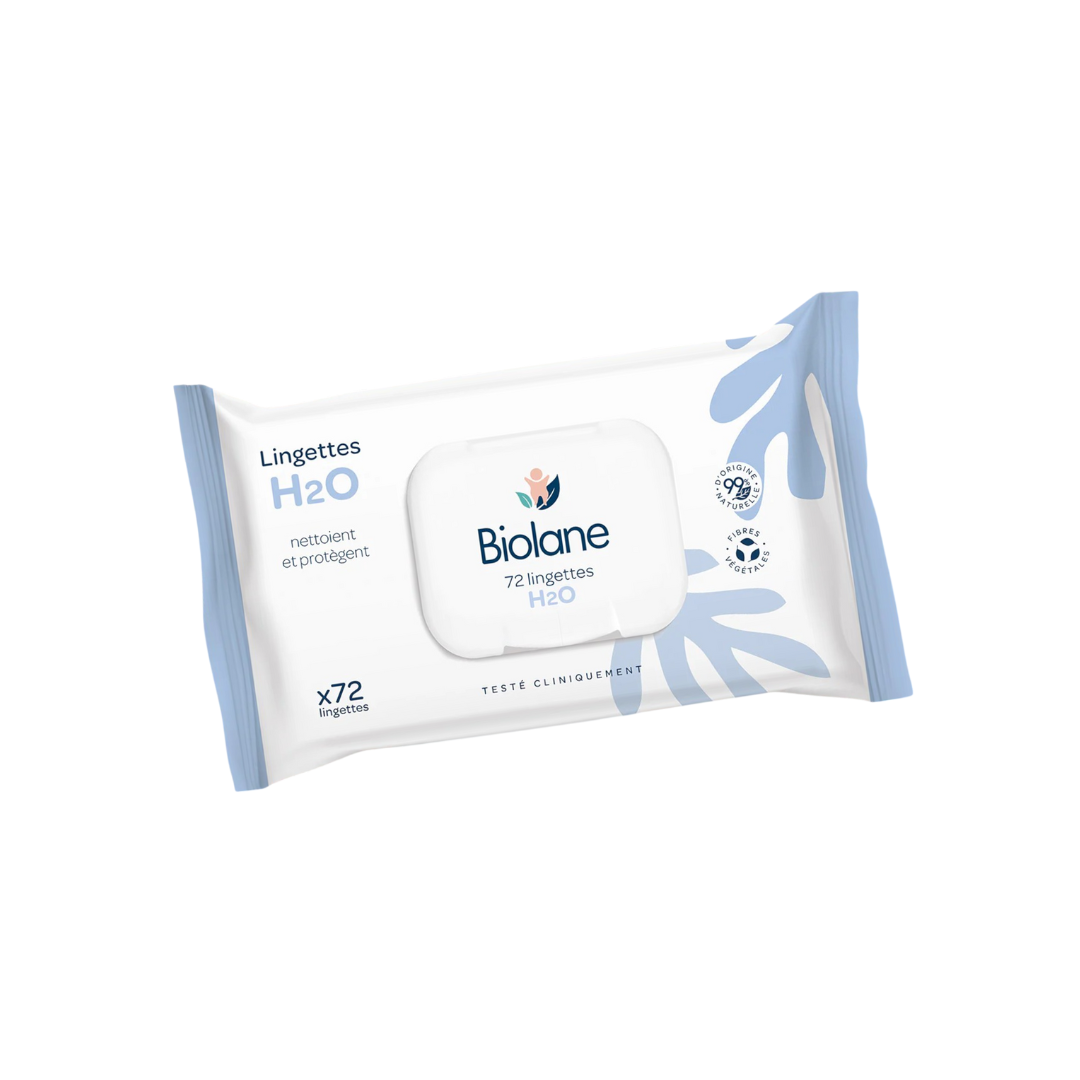 BIOLANE Lingettes Pure H2O 72 Pieces