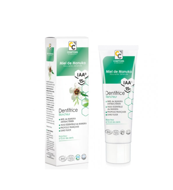 COMPTOIRS ET COMPAGNIES DENTIFRICE BLANCHEUR CERTIFIE AU MIEL DE MANUKA IAA 15+ 75ML