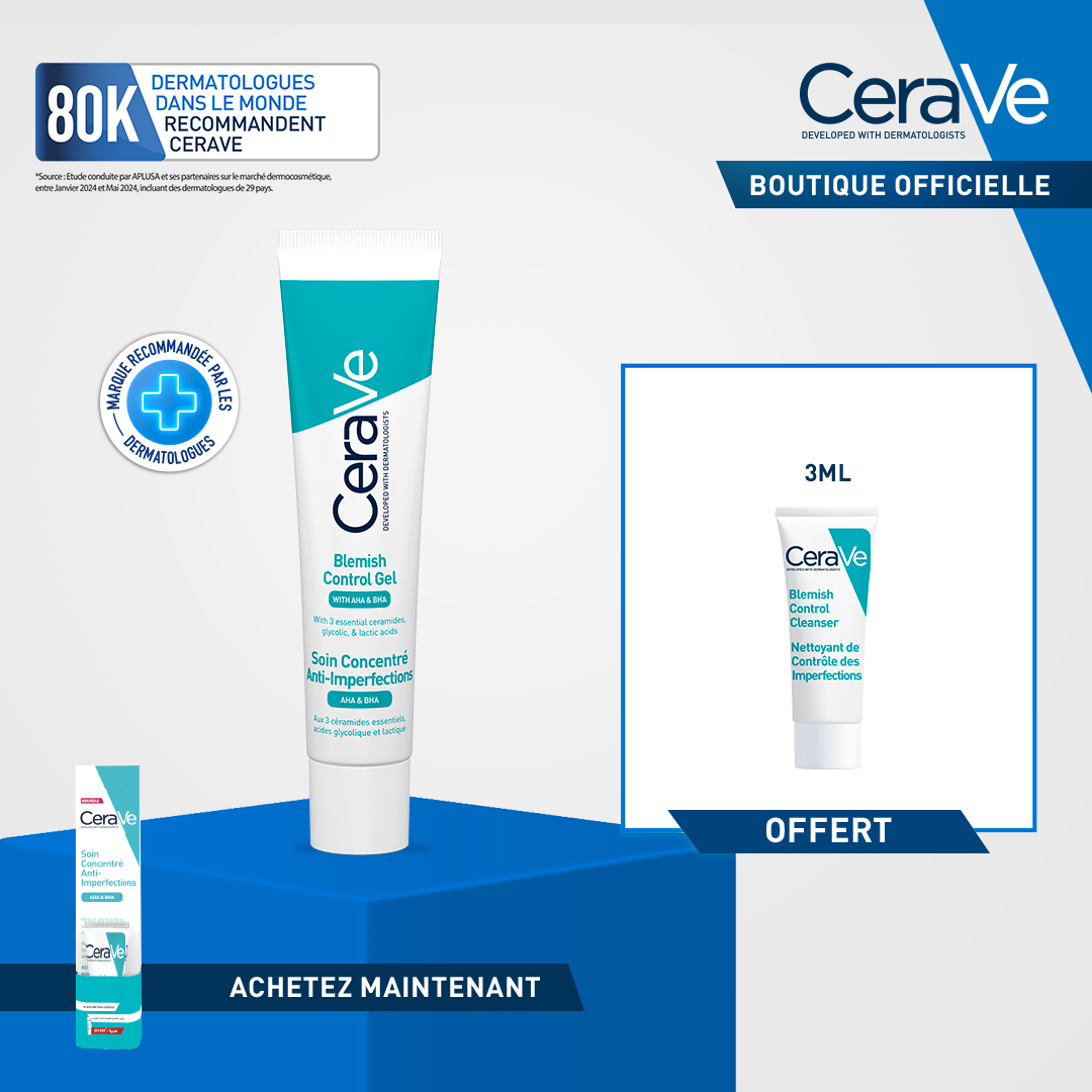CeraVe Soin Concentré Anti-Imperfections |Peau Grasse à Tendance Acnéique | 40ml = Miniature Offerte
