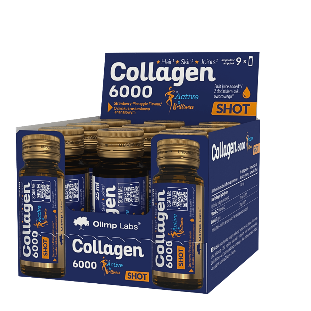 OLIMP LABS COLLAGEN 6000 HAIR SKIN JOINTS 9 AMPOULES