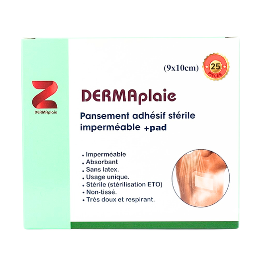 DERMAPLAIE PANSEMENT ADHESIF STERIL 9X10cm
