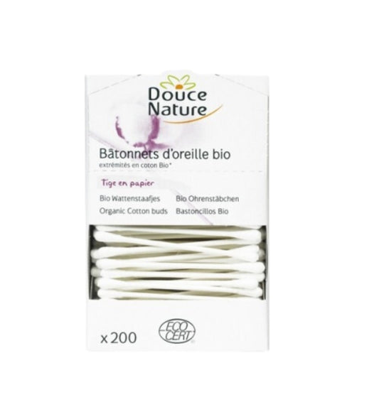 DOUCE NATURE BATONNETS D'OREILLE 200 UNITES