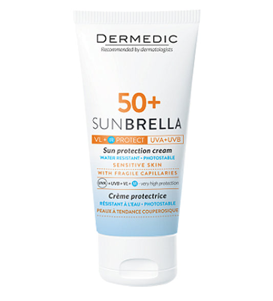 Dermedic Sunbrella Creme Spf50+ Peau Sensibles pour couperosique 40ml