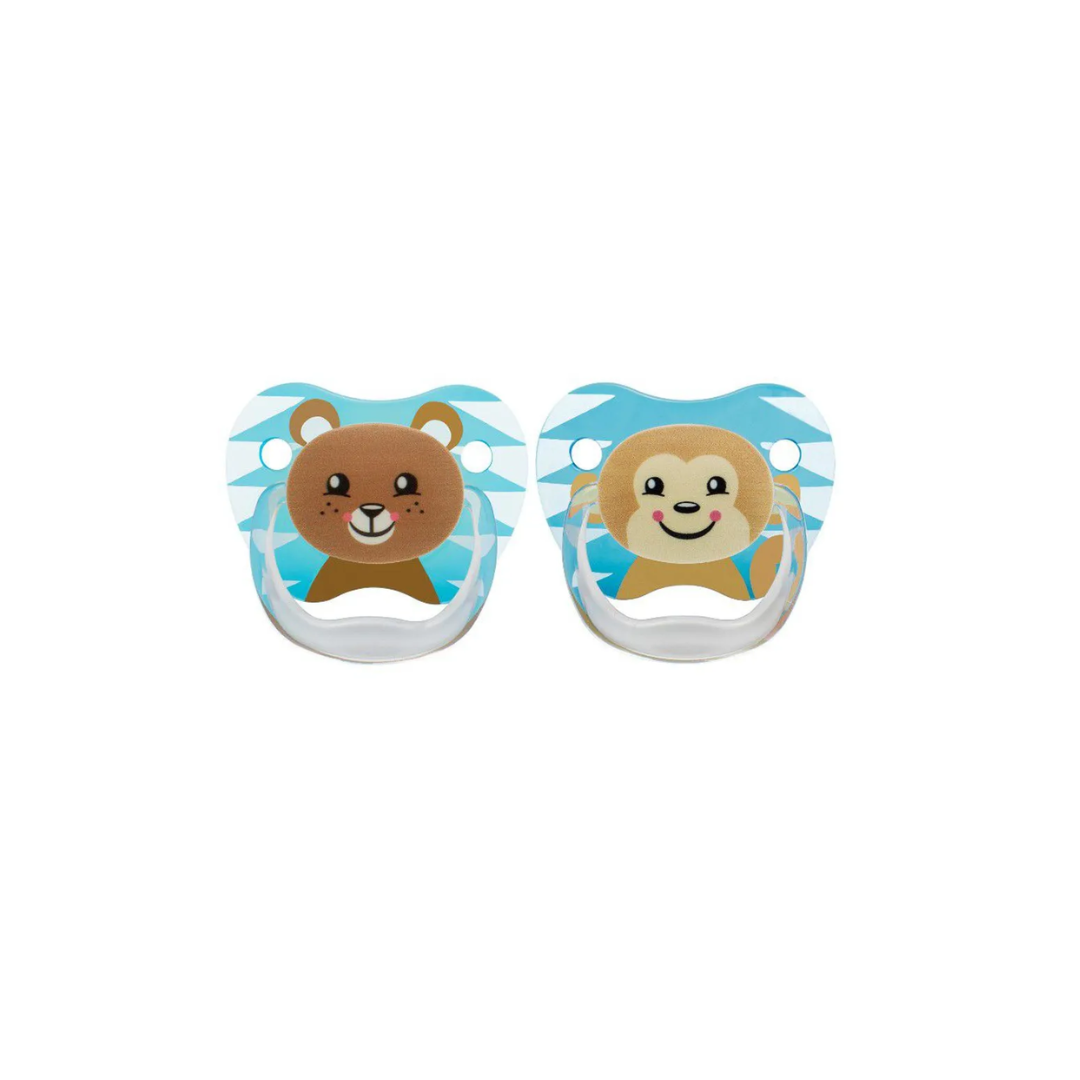 Dr Brown's 2 Sucette Visage Animal Boy 6-18m