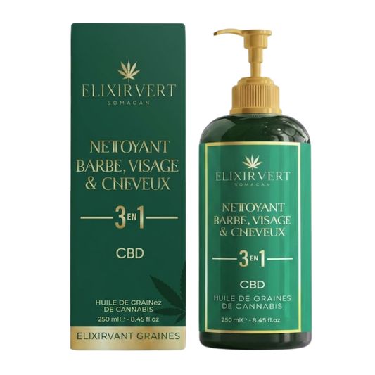 Elixir Vert Nettoyant 3en1 Barbe & Visage & Cheveux 250ml