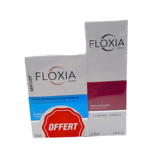 Floxia Duo Pack Creme Regeneratrice 40ml+Savon Exfoliant Dermocosmetique 125g