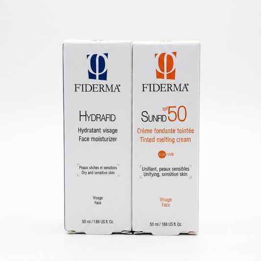 Fiderma Hydrafid Creme Hydratant Visage 50ml+Sunfid Spf50+ 50ml Pack