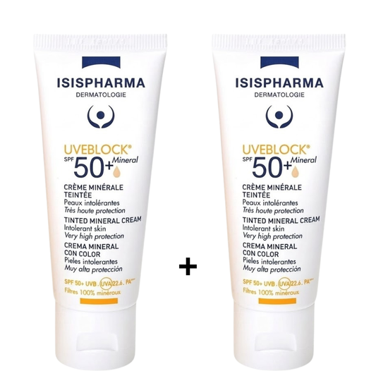 Isispharma Uveblock Mineral Teinte Spf50+ 2x40ml Pack