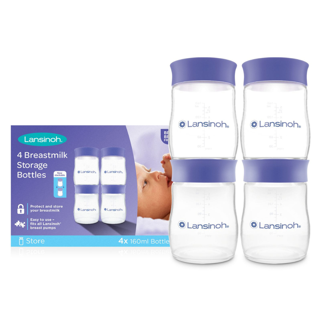 LANSINOH Lansinoh Bouteilles de Conservation du Lait Maternel x4