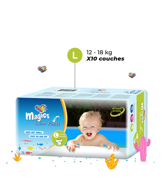 Magics Culottes de bain - Taille M 9-15kg - Sachet de11 Pièces