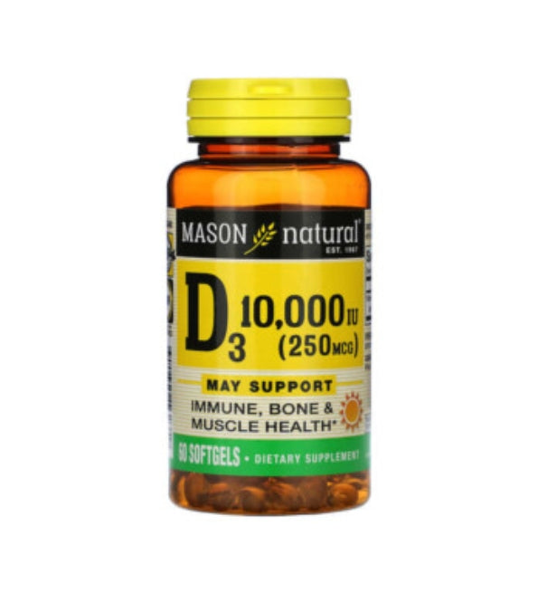 Mason Natural Vitamin D3 10000 UI 60 Softgels