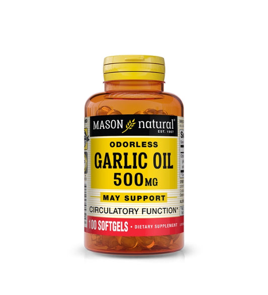 Mason Natural Garlic Oil 500 mg 100 Softgels
