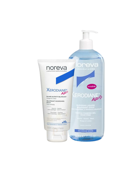 Noreva Xerodiane Ap+ Baume Nutritive Relipidant 200ml + Gel Surgras 745ml Pack