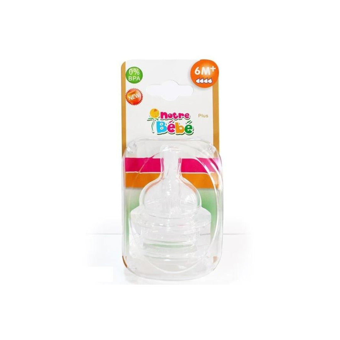 Notre Bebe 2 Tetines Debit +6m Variable