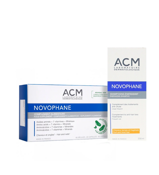 ACM Novophane 60 Gelules + Shampoing Energisant 100ml Pack