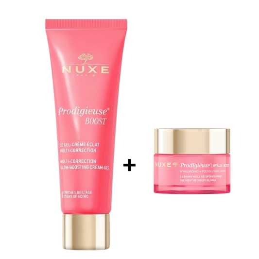 Nuxe Prodigieuse Boost Gel Creme Eclat 40ml+ Baume Huile Format Voyage Duo Pack