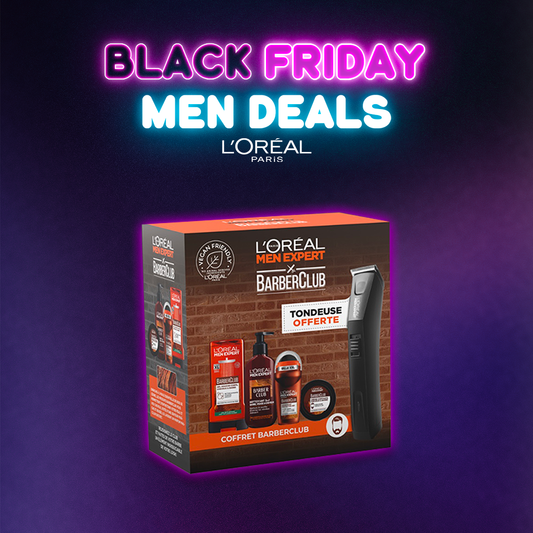 L'Oreal Paris MEN EXPERT ROUTINE BARBER GEL WASH + CREME COIFFANTE +GEL DOUCHE + DEO RO) = TONDEUSE OFFERTE