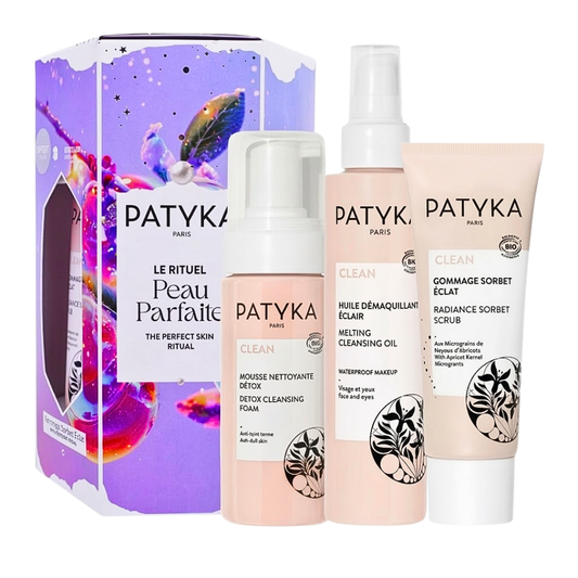 Patyka Le Rituel Peau Parfaite Mousse Nettoyent+Huile Demaquillant+Gommage Pack