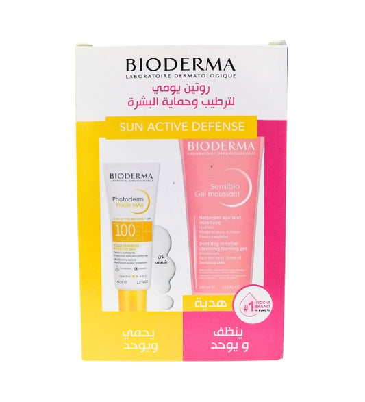 Bioderma Photoderm Fluide Max Invisible Spf100 + Sensibio Gel Moussant