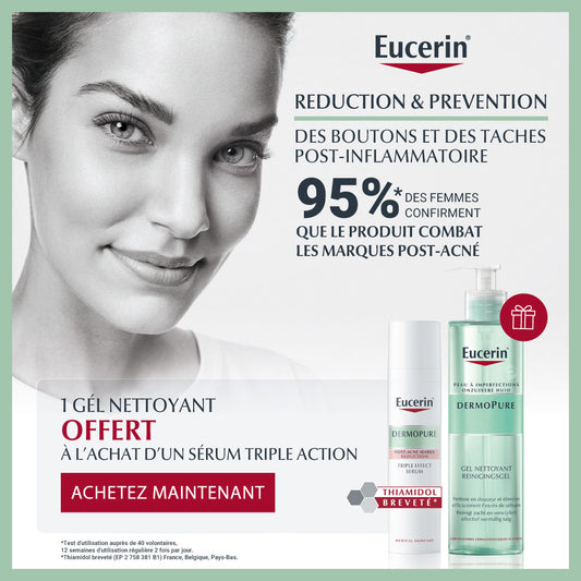 Eucerin dermo pure Triple effect serum 40ml + Gel Nettoyant 200ml