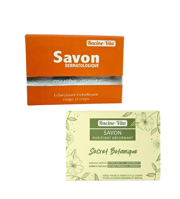 Racine Vita Duo Pack Savon  Savon A La Vitamine C +Savon Botanique