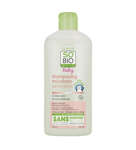 SO BIO BABY SHAMPOOING MICELLAIRE EXTRA DOUX 250ML