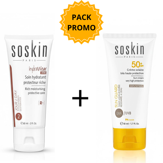 Soskin Creme Invisible Spf50+ 50ml+Hydrawear Creme Riche 60ml