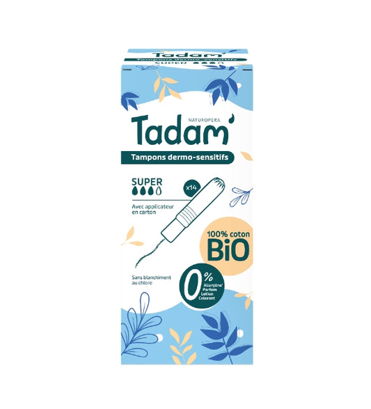 TADAM TAMPONS DERMO SENSITIFS AVEC APPLICATEUR SUPER X14
