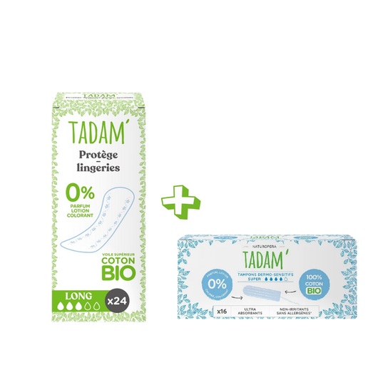 Tadam Tampons Super 16 Pieces +Protege Long 24 Pieces