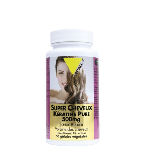 VITALL PLUS SUPER CHEVEUX KERATINE PURE 500MG 50 GELULES
